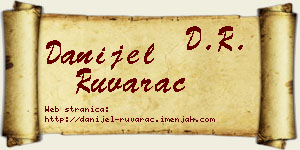 Danijel Ruvarac vizit kartica